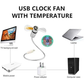 ⏰ Ventoinha USB com Display LED – 2 em 1: ventila refresca e mostra hora e temperatura na sua mesa! 🌬️⌛🔥