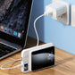 Bateria externa ultrafina de 20000 mAh com carregamento rápido.