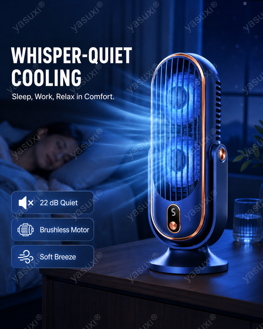 🥳PROMOÇÃO DE 2026🥳💞Mais de 50 mil unidades vendidas!💨🌙 50% de desconto! Ventilador de mesa portátil – 5 velocidades, ultrassilencioso, brisa suave. Perfeito para o quarto ou para o escritório. Mantém-te fresco sem ruído! 😴✨