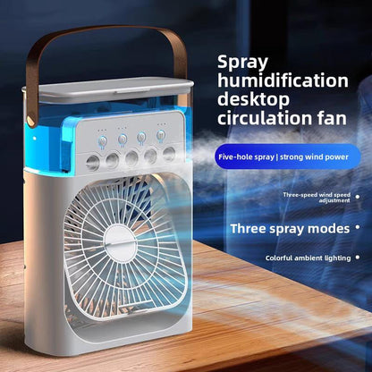 🌀🍃 Oferta Relâmpago – 50% de Desconto! Ar-condicionado Portátil Multifuncional – Ventilador Nebulizador Recarregável, Reservatório de 200 ml, Bateria de 1200 mAh, Silencioso