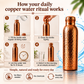 ❄️Verão com 50% Off! 💧Garrafa de Água Premium 100% Cobre Puro – Sem Plástico e Inspirada no Ayurveda