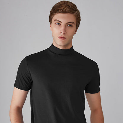 🆒50% DE DESCONTO👕Camiseta masculina de gola alta e corte justo⚡