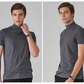 🆒50% DE DESCONTO👕Camiseta masculina de gola alta e corte justo⚡