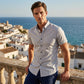 💎 60% DE DESCONTO! 💎 Camisa de manga curta com botões para homem – Não precisa de ser passada a ferro, não amarrota e é ideal para o verão ☀️👔