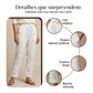 Calça feminina cintura elástica algodão linho perna larga🥰