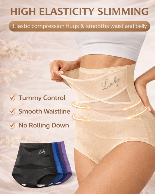 ✨Último Dia – Compre 1, Leve 3 Pacotes!✨Calcinha Feminina Plus Size, Cintura Alta, Modeladora e Abdominal