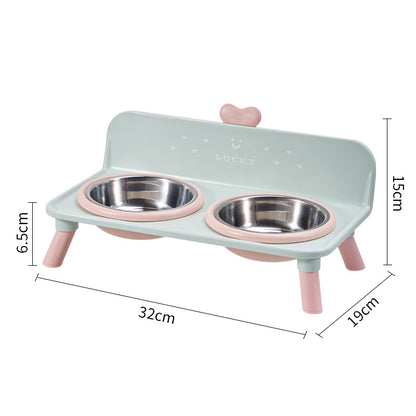 🐱🐶 Comedouros duplos elevados – Proteção cervical e taças removíveis, para refeições confortáveis e saudáveis no dia a dia 🥣💚