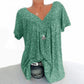 🌞Despertar da Primavera: 50% DE DESCONTO!🌸Blusa Feminina de Manga Curta com Estampa de Flores da Primavera: Decote em V e Corte Solto – Respirável, sem amassados e valoriza a silhueta, ideal para Primavera e Verão