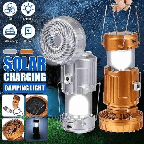 🔈 50% OFF NOW! 🌞 Portable Stretchable Solar Electric Fan + Emergency Light – Rechargeable, 360° Rotation & Perfect for Outdoor/Camping 🔋🌀📦