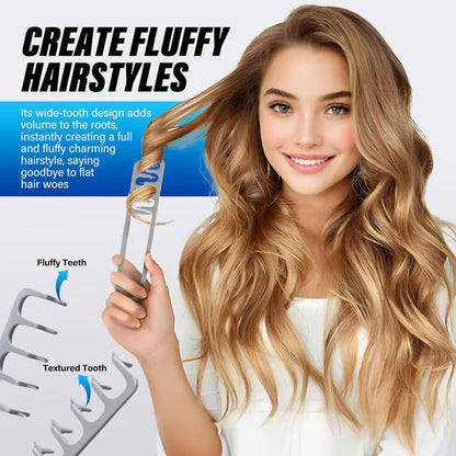 🥳SUCESSO DE VENDAS 2026🥳💞Mais de 50 mil unidades vendidas!💧 Pente volumizador de dentes largos – Pente profissional para modelar o cabelo, para homens e mulheres
