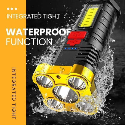 🔦 Lanterna de Mão à Prova d'Água 6000LM – Bateria Recarregável Embutida, Carregamento USB – Super Potente e Durável 💧💡