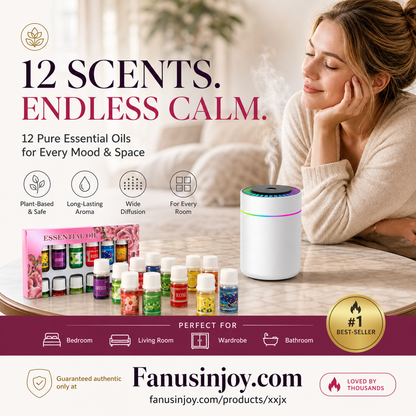 🔥50% de Desconto por Tempo Limitado! 🎁🌺O aroma fresco eleva seu humor!🌷Kit com 12 Óleos Essenciais Hidrossolúveis