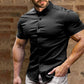 💎 60% DE DESCONTO! 💎 Camisa de manga curta com botões para homem – Não precisa de ser passada a ferro, não amarrota e é ideal para o verão ☀️👔