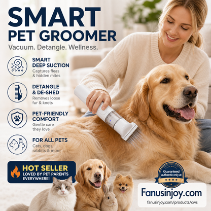 💗50% DE DESCONTO NO ÚLTIMO DIA⚡50K+ VENDIDOS!!🐈Escova Elétrica para Grooming de Pets🐕Proteja seus amigos peludos de ácaros, pulgas e pelos embaralhados!