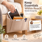🛏️50% de desconto já! Bolsa organizadora de cabeceira com múltiplos bolsos – Organizador suspenso em feltro para beliches e dormitórios; ideal para guardar tablet, livro, telemóvel e artigos de papelaria.