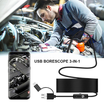 🔍 Câmera endoscópica 3 em 1 com USB – descubra o que não dá para ver a olho nu! 🔧📱💻