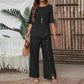 💎 -50% NO CONJUNTO CHIC DE 2 PEÇAS! 💎 Blusa com Barra Irregular e Calça Pantalona com Detalhe Exclusivo de Botões 👖✨