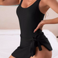 🔥Promoção quente: 50% de desconto💃Fato de banho de uma peça para mulher com efeito modelador e laço