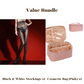 ⏰ 50% OFF! 🌸✨ Pacote de Meias de Renda Rosa com Brilho de Óleo 8D – Charme e Sofisticação para Seus Looks! 🧦💖