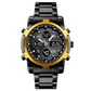 📢📢50% DE DESCONTO!! ⏰ Relógio analógico-digital militar à prova d'água para homens – 48 mm, multifuncional e com pulseira de aço inoxidável! 🕰️💪