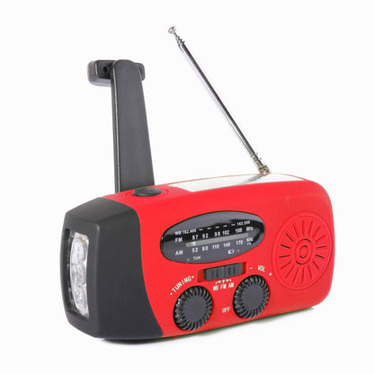 Rádio solar portátil multifuncional para situações de emergência
