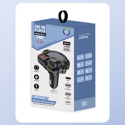 📻 50% DE DESCONTO! 🚗 Transmissor FM Bluetooth Dupla Porta para Carro – Sem Fio, Carregamento Rápido e Som de Alta Qualidade 🔊
