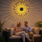 ☀️ Luz Solar Mandala para Jardim e Pátio – Lâmpada de Piso e Luz de Parede 2 em 1 – Decoração Ornamental com Efeito Vintage – À Prova de Ferrugem e Durável