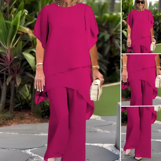 🐰Conjunto sedutor com blusa assimétrica e calças largas