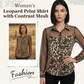 👚 Blusa Feminina Estampa Onça com Recorte Contrastante em Telas – Estilo Selvagem e Sofisticado! 🐆✨