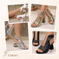 ✨ Sandálias Femininas de Salto Peep Toe – Elegância e Sofisticação com Textura Refinada 👠💖