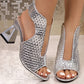 ✨ Sandálias Femininas de Salto Peep Toe – Elegância e Sofisticação com Textura Refinada 👠💖