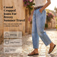 Calça jeans feminina cropped barrel de cintura alta