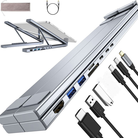 💻 Estação de Docking USB-C + Suporte para Notebook com HDMI 4K 🖥️