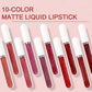 ⏰ 50% OFF! 💝 10 Unidades de Brilho Labial Mate – À Prova d'Água e de Longa Duração! 💄✨