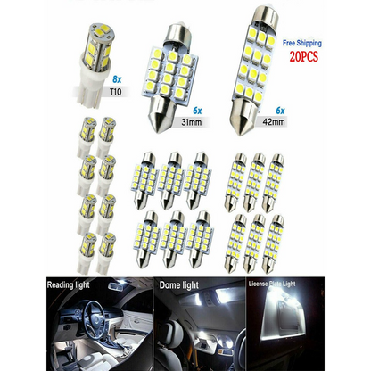 🚗Conjunto de 20 luzes LED universais para o interior do seu carro | Controlo remoto RGB, instalação fácil