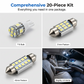 🚗Conjunto de 20 luzes LED universais para o interior do seu carro | Controlo remoto RGB, instalação fácil