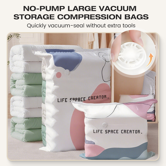 ⏰ 50% OFF! 🧳 Sacos a Vácuo de Grande Capacidade sem Bomba – Compressão Rápida e Economia de Espaço! 🔥✨