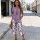 👚 50% DE DESCONTO AGORA! 🔥 Conjunto Blusa Gola Redonda Solta e Calça Pantalona – Tecido macio, modelagem fluida e ideal para o dia a dia 🌸