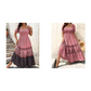 ⏰ 50% OFF! 👗 Vestido Maxi com Decote Quadrado e Mangas Buffant – Camadas Leves e Estilo Romântico! 🌸✨