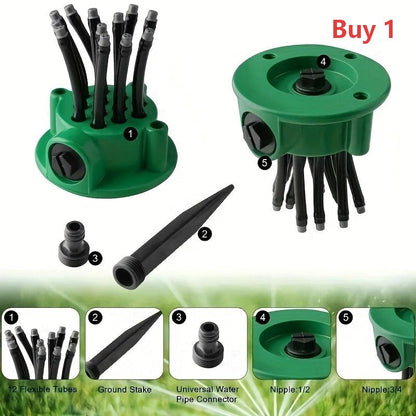 Aspersor de Irrigação de Jardim com Cobertura Precisa de 360°