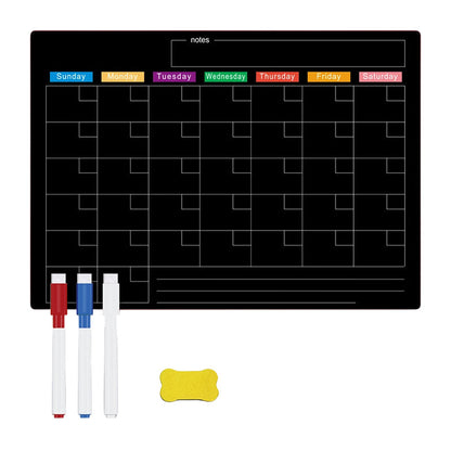 🌈Quadro de calendário magnético com marcadores apagáveis