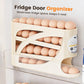 🥚 Mais Vendido 2026 🧣 Organizador de Ovos para Geladeira Compacto – Sistema Automático por Gravidade, Capacidade para 30 Ovos e Design Slim para Porta 🏠