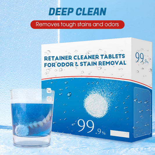 🦷✨ Pastilhas de Limpeza para Aparelhos Ortodônticos – Remove Odores e Manchas em 15 Minutos! 🧼💧