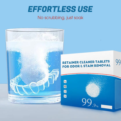🦷✨ Pastilhas de Limpeza para Aparelhos Ortodônticos – Remove Odores e Manchas em 15 Minutos! 🧼💧