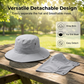⏰ 50% OFF! 🧢 Chapéu de Pescador Respirável com Máscara Facial Removível – Dois Estilos em Um para Proteção Total! 🔥🌿