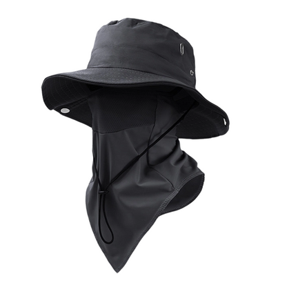 ⏰ 50% OFF! 🧢 Chapéu de Pescador Respirável com Máscara Facial Removível – Dois Estilos em Um para Proteção Total! 🔥🌿