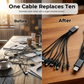 🔌 Cabo de Carregamento USB Universal 10 em 1 – Um Cabo, Dez Funções! 🔥✨