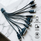 🔌 Cabo de Carregamento USB Universal 10 em 1 – Um Cabo, Dez Funções! 🔥✨