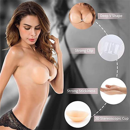 💖【Compre 1 + 1 grátis】👙Sutiãs adesivos invisíveis que modelam o busto