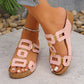 Sommerliche Plateau-Strand-Sandalen für Damen mit Cut-outs und offener Zehenpartie